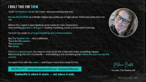 About the Pipeline Life Pipeliners Tour Founder Melanie Baxter