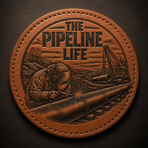 The Pipeline Life Welder Operator Leather Coaster